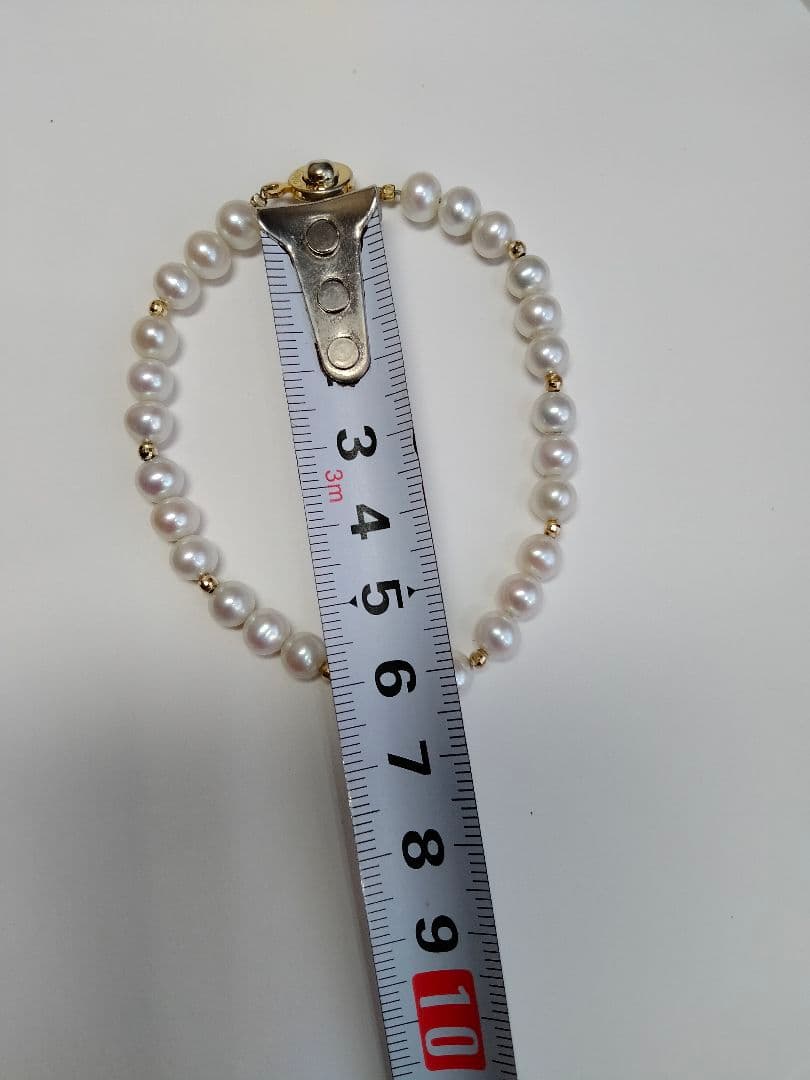 アコヤ真珠　K18ゴールド玉鑑定済　ベビーパールブレスレット