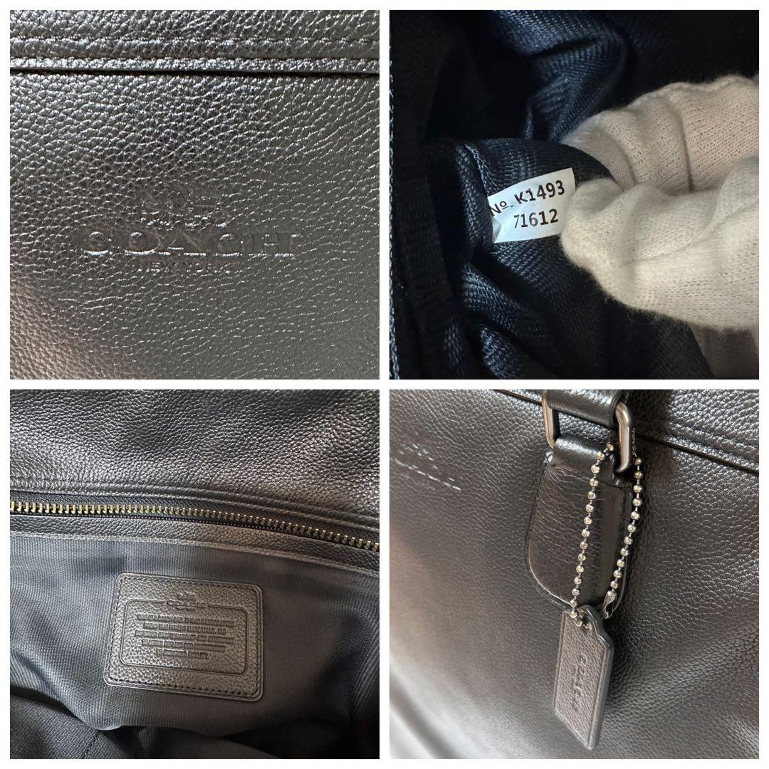 【美品】coach 牛革 2WAY ショルダー トートバッグ ビジネスバッグ