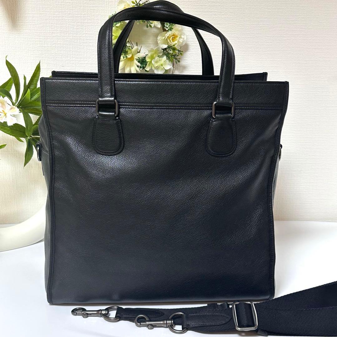 【美品】coach 牛革 2WAY ショルダー トートバッグ ビジネスバッグ