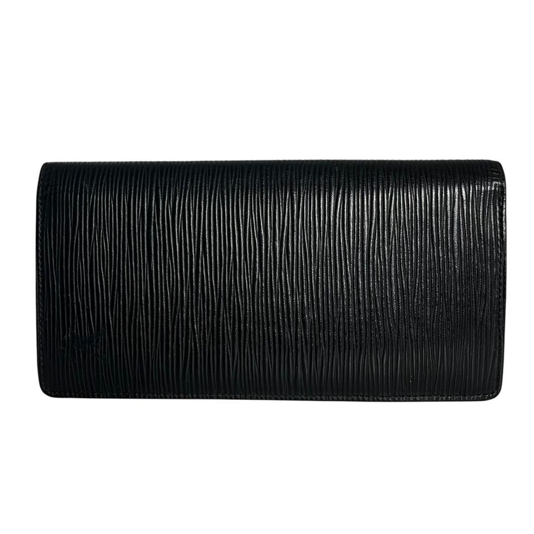 美品⭐︎現行 ルイヴィトン ノワール エピ ポルトフォイユブラザ 二つ折り長財布