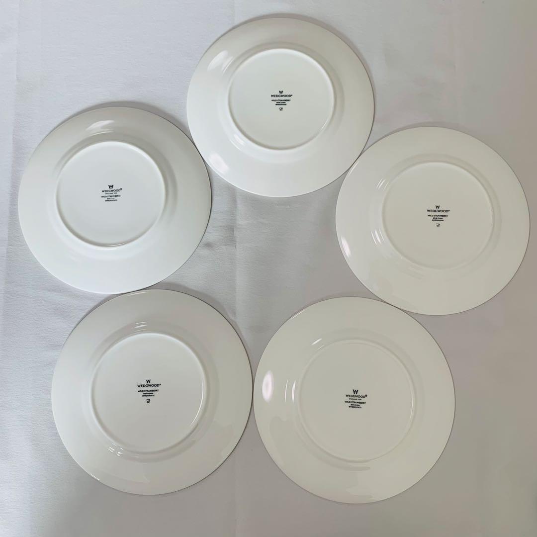 【美品】ウェッジウッド ワイルドストロベリー フルリムプレート５色セット