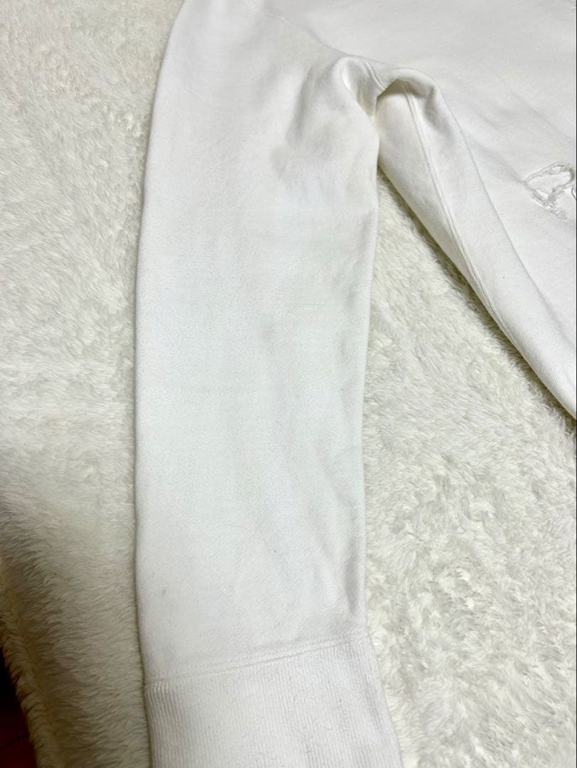 NUMBER (N)INE ナンバーナイン ダメージ パーカー ホワイト L