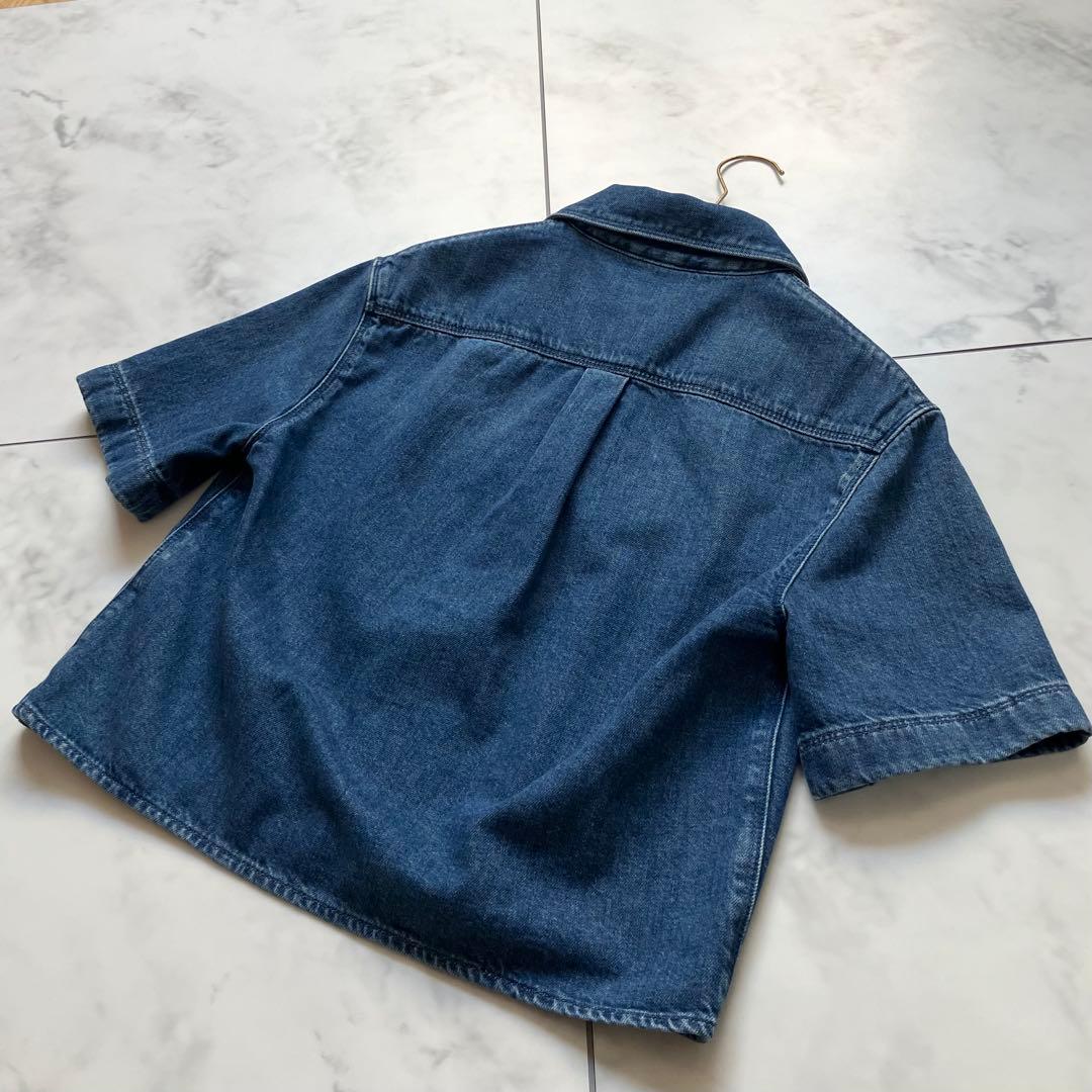 LOEWE ロエベ タグ付新品完売商品 ショートスリーブ デニムシャツ 32