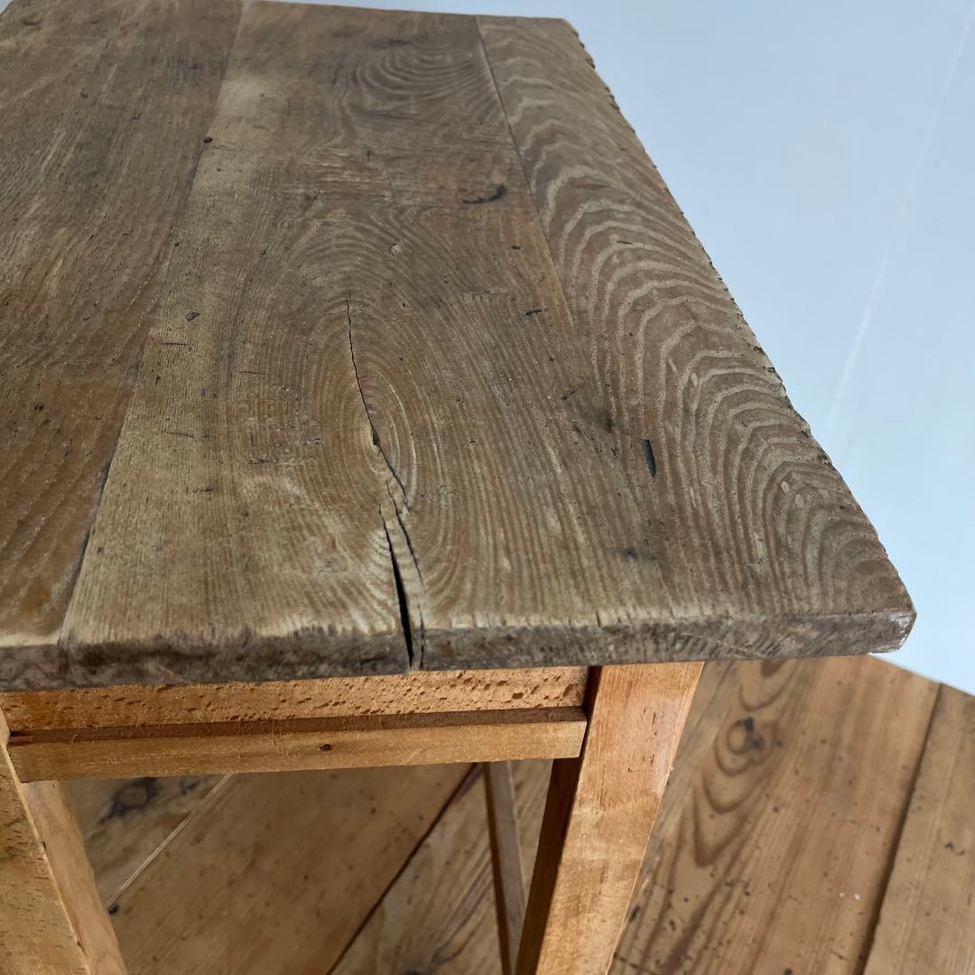 アンティーク サイドテーブル シャビー 無垢材 希少 z801