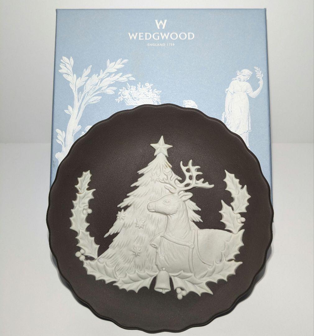 【箱付/美品】ウェッジウッド　クリスマストレイ　ジャスパー　フェスティバル