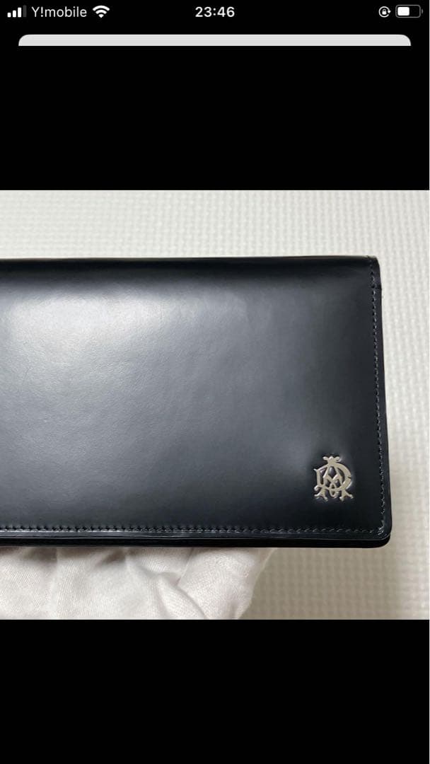 未使用　dunhill ダンヒル　レザー長財布　ブラック　黒