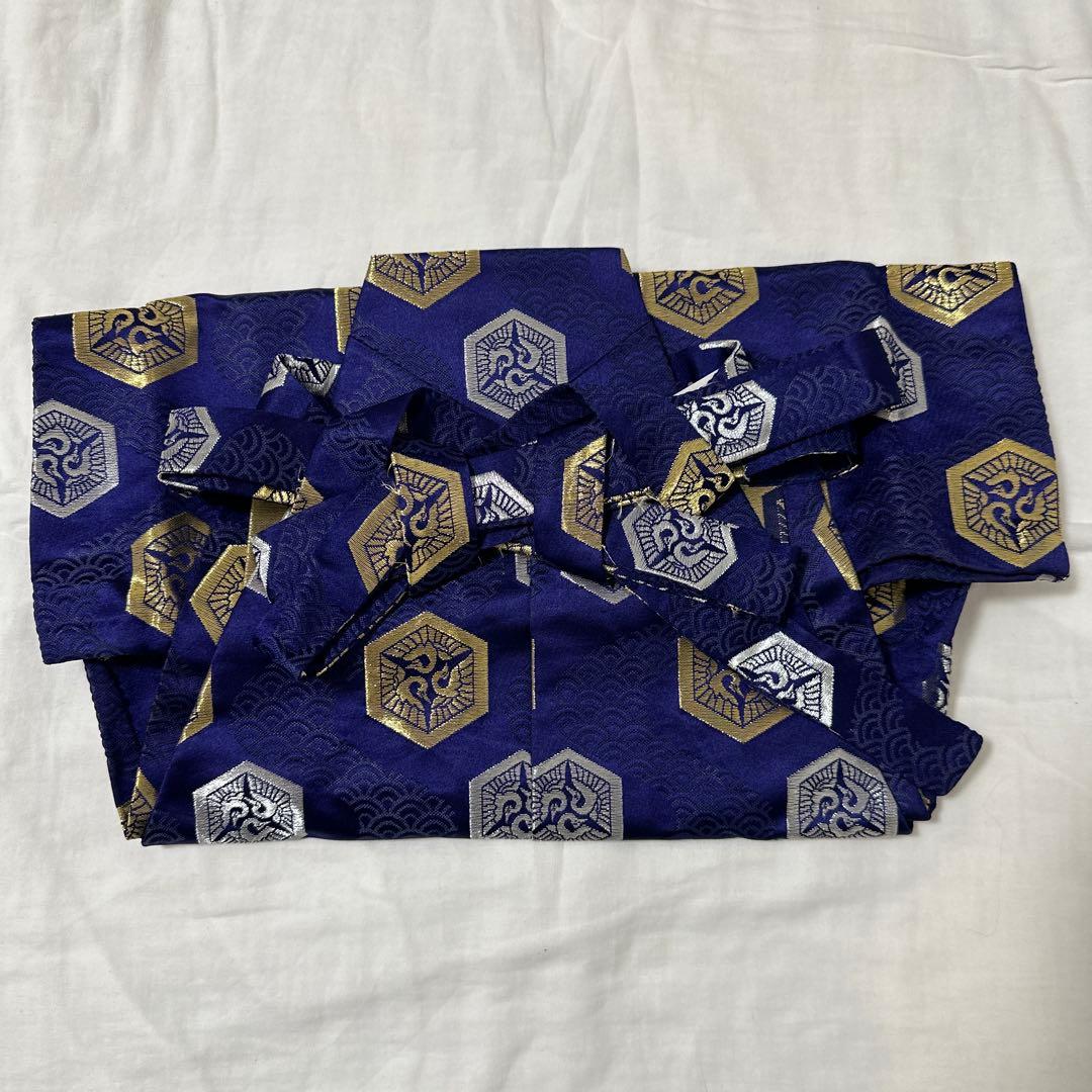 七五三用伝統和装 紺色 六角形模様　袴丈56㎝