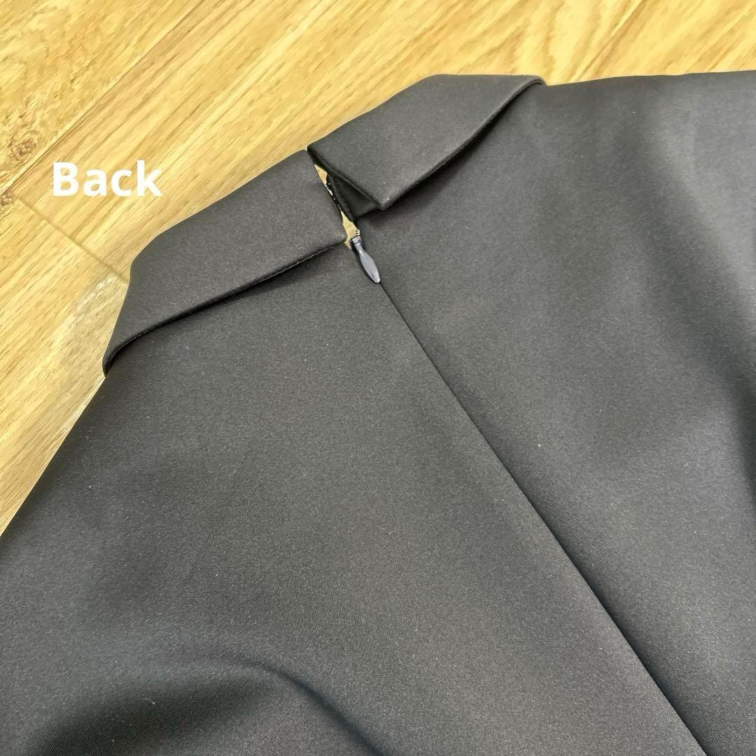 CELFORDセルフォード　ポンチ半袖トップス36ペプラムシルエット衿取り外し可