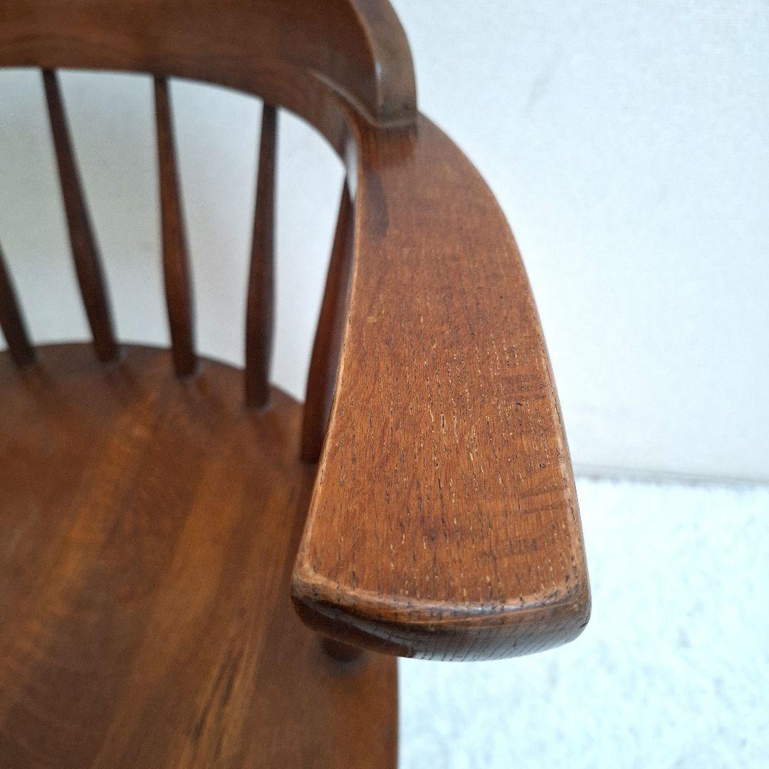 【美品】柏木工 かしわ 木製 背もたれ 肘掛け付き椅子 アームチェア