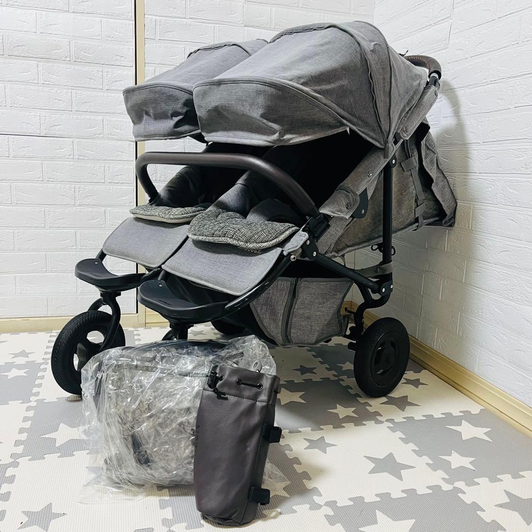 【☆美品☆】エアバギー☆ココダブル☆EXフロムバース☆アースグレー☆2人乗り☆