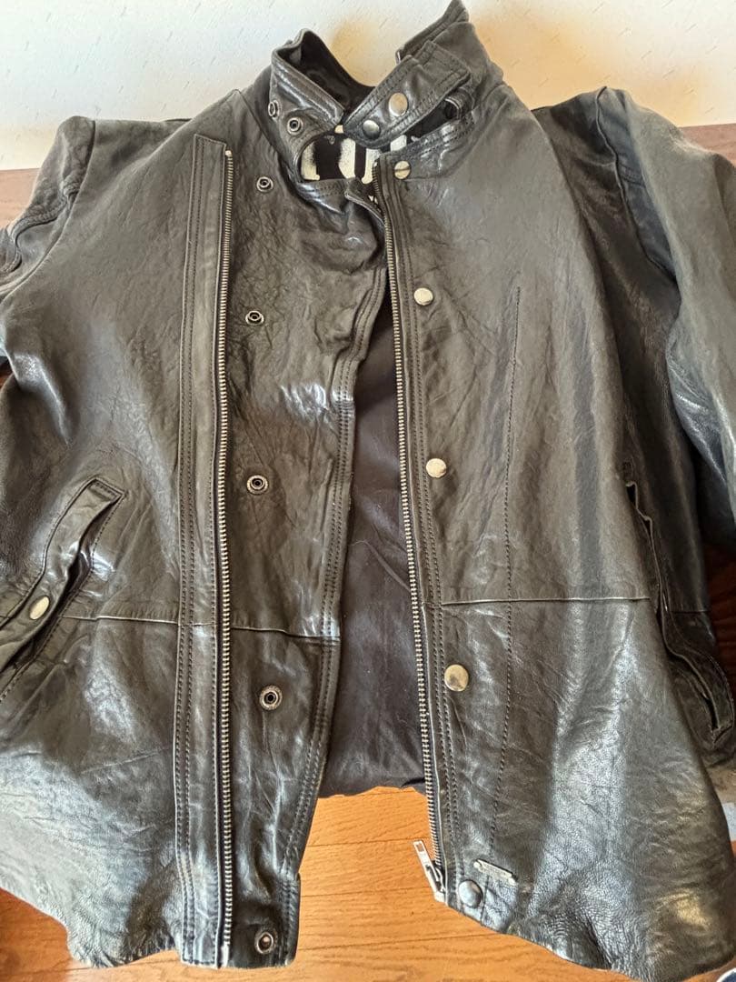 DIESEL ライダースレザージャケット M 黒　革ジャン