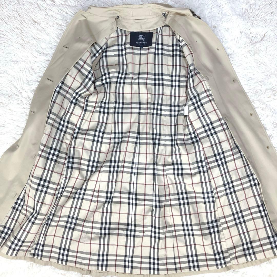 ✨極美品 バーバリー トレンチコート ノバチェック ハニーベージュ ベルト付きL