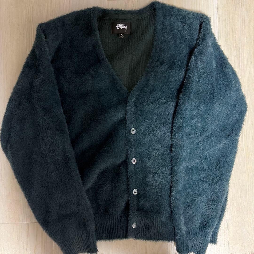 Stussy ダークグリーン カーディガン M