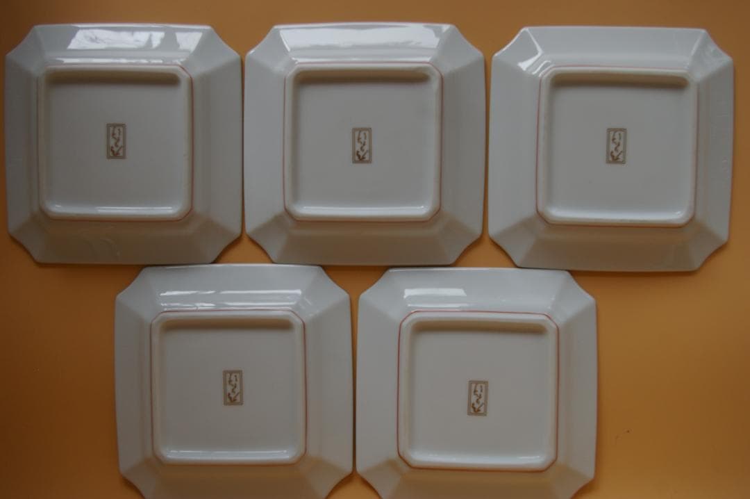 値下げ　乃りたけ ノリタケ 和皿 赤絵 角皿 大皿1枚 小皿5枚