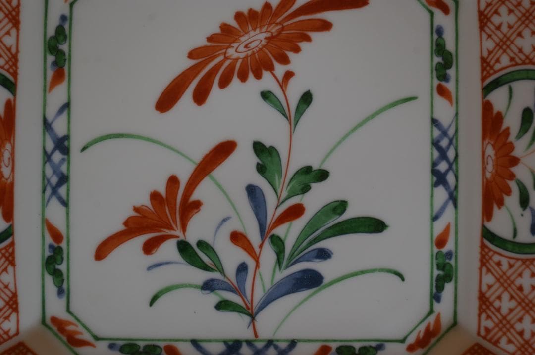 値下げ　乃りたけ ノリタケ 和皿 赤絵 角皿 大皿1枚 小皿5枚