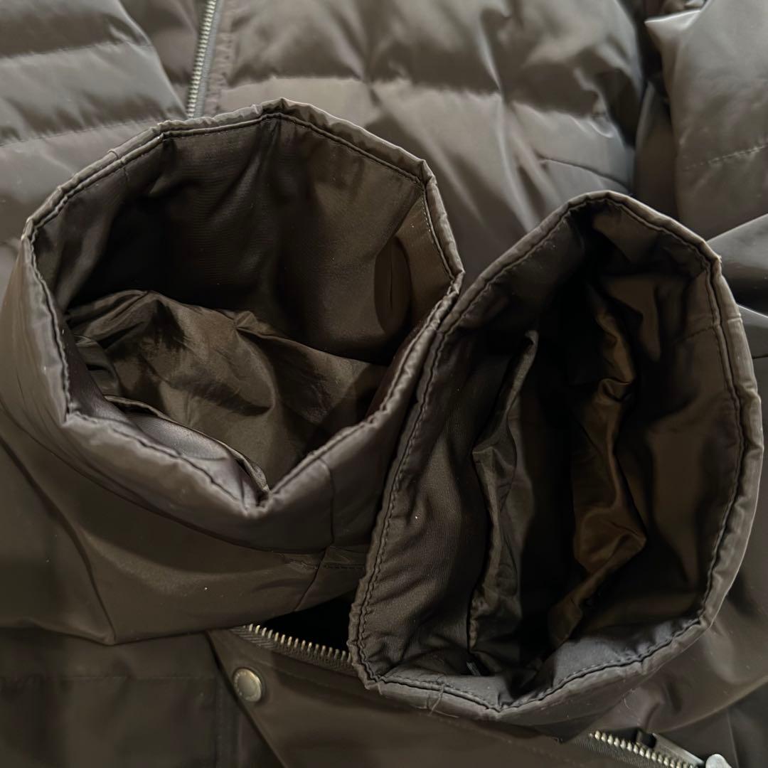 バーバリーロンドン　ダウンジャケット　ノバチェック　フード　3L　ブラウン