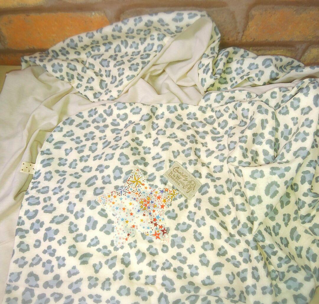 専用❤みかん⭐贅沢＊ひんやり❤冷感ニット×ガーゼ⭐特大ブランケット❤レオパード⭐