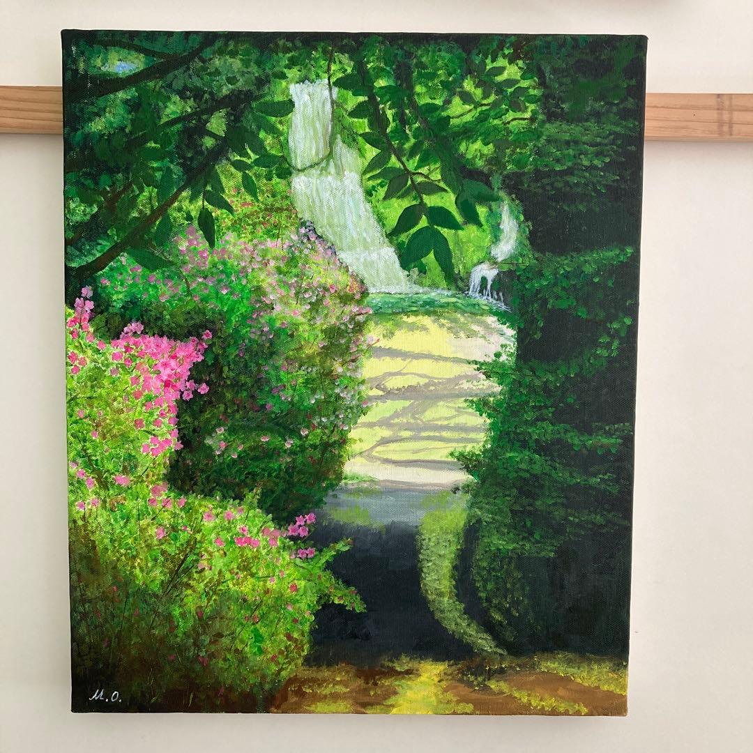 風景画 「木漏れ日」　油絵　F8