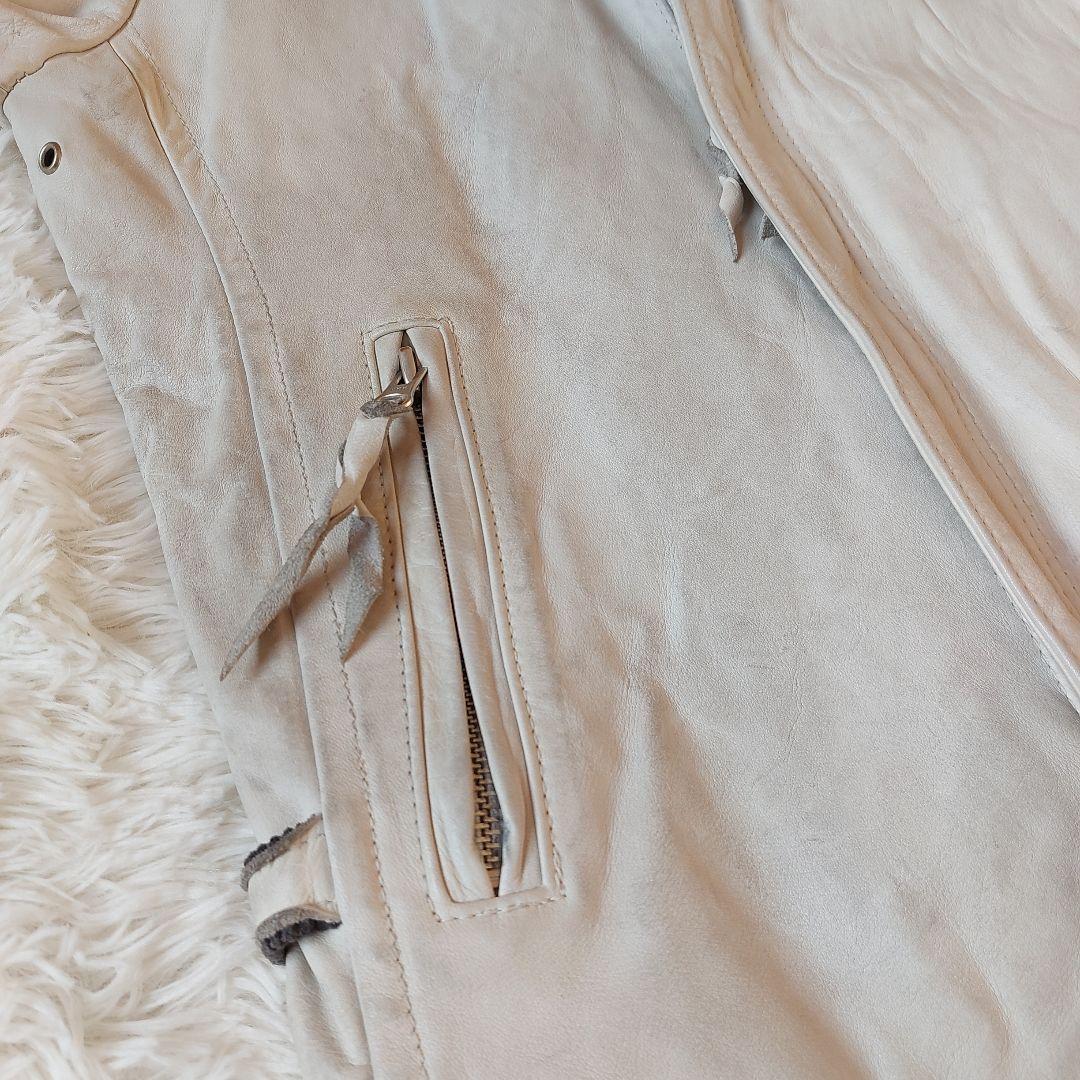 ジャケット・アウター Schott CLASSIC RACER Single Riders White