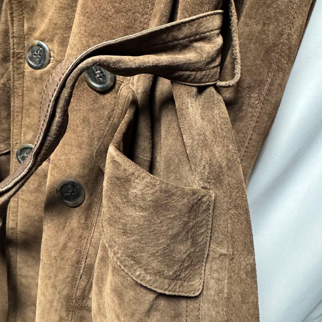 DURBAN ヴィンテージ 本革　レザー　スウェード　コート　豚革　10