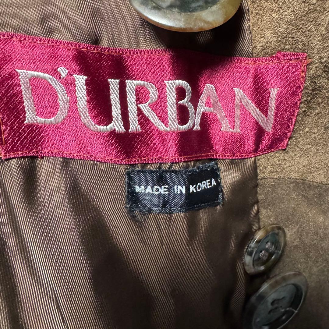 DURBAN ヴィンテージ 本革　レザー　スウェード　コート　豚革　10