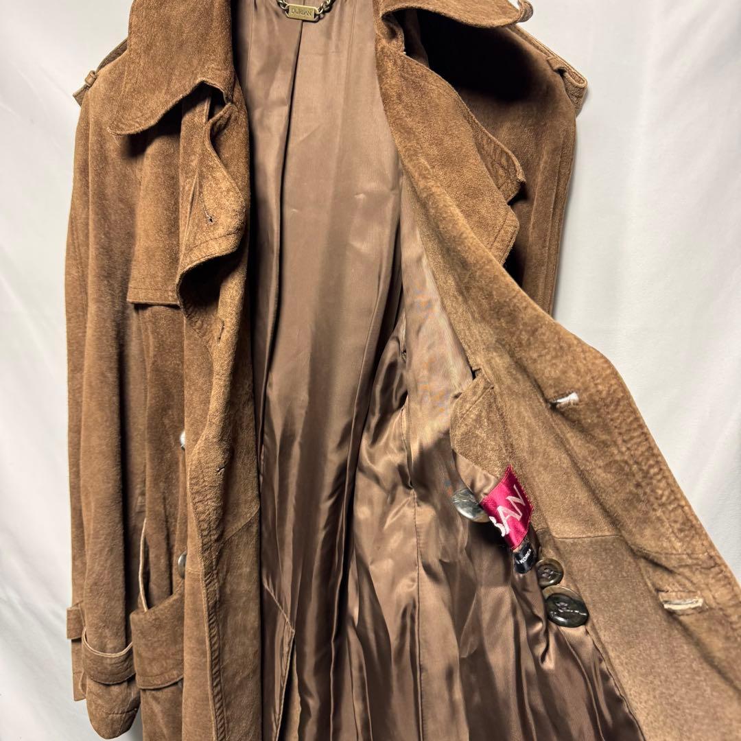 DURBAN ヴィンテージ 本革　レザー　スウェード　コート　豚革　10