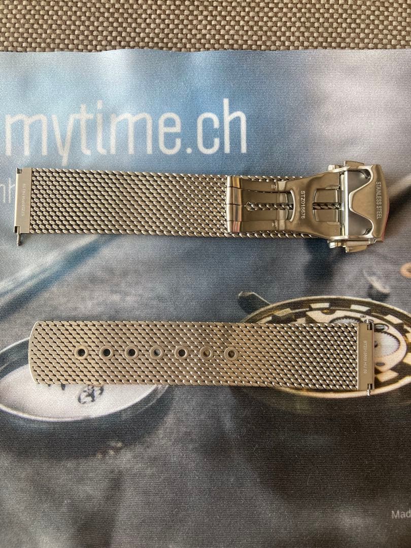 オメガ　ステンレスメッシュベルト　純正