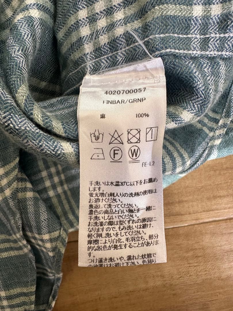 極美品Frank & Eileen チェック柄　ブルー長袖シャツ XL