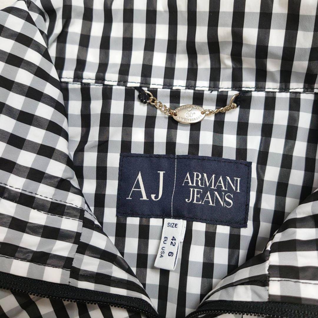 アルマーニ ジーンズ　 ギンガムチェック　 レインコート　ウエストベルト