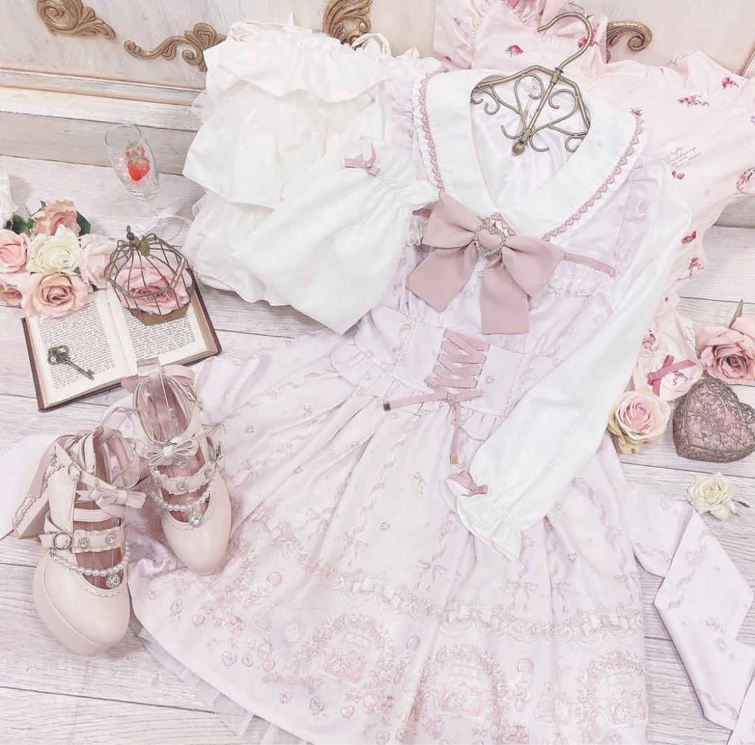 LIZLISA GirlPretty柄ワンピース ピンク