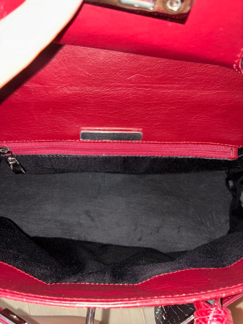 ☆ママ☆ナイルクロコダイルハンドバッグ　軽量　大容量　シャイン加工