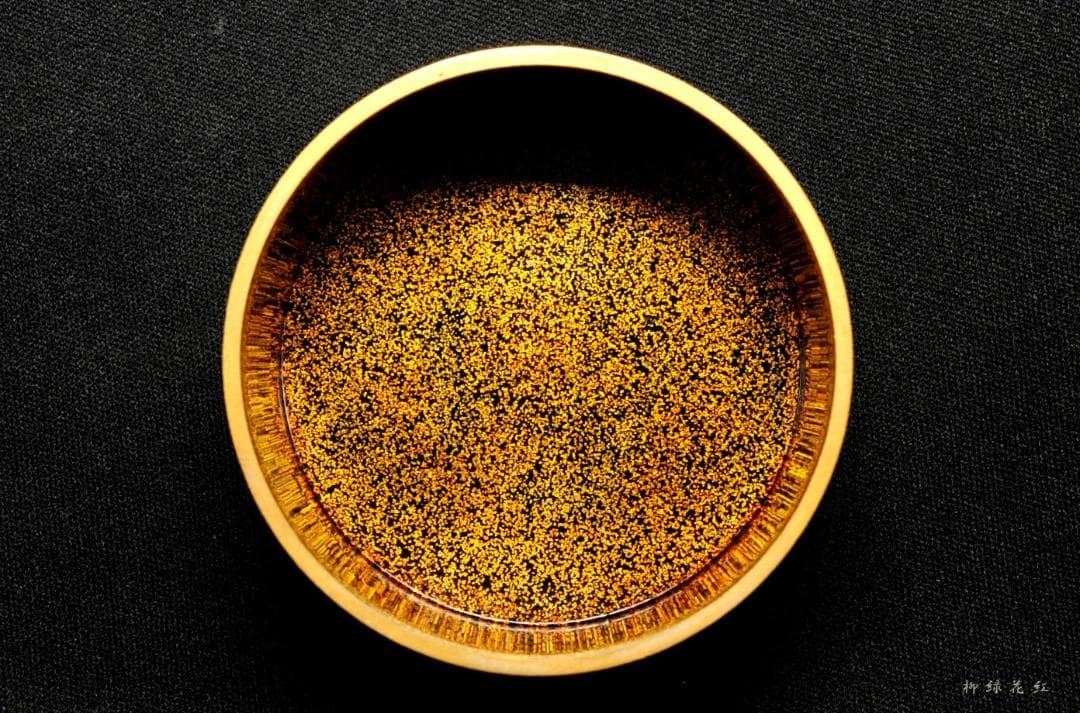 【うめこま】道場宗廣 扇面蒔絵 時代 中次 内梨子地 共箱