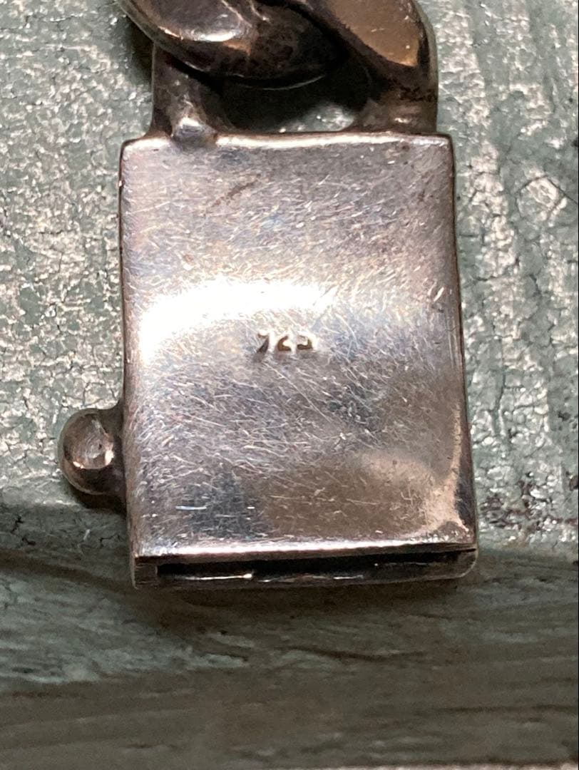 [4] Silver925 / 115g Cross ID極太喜平 ブレスレット