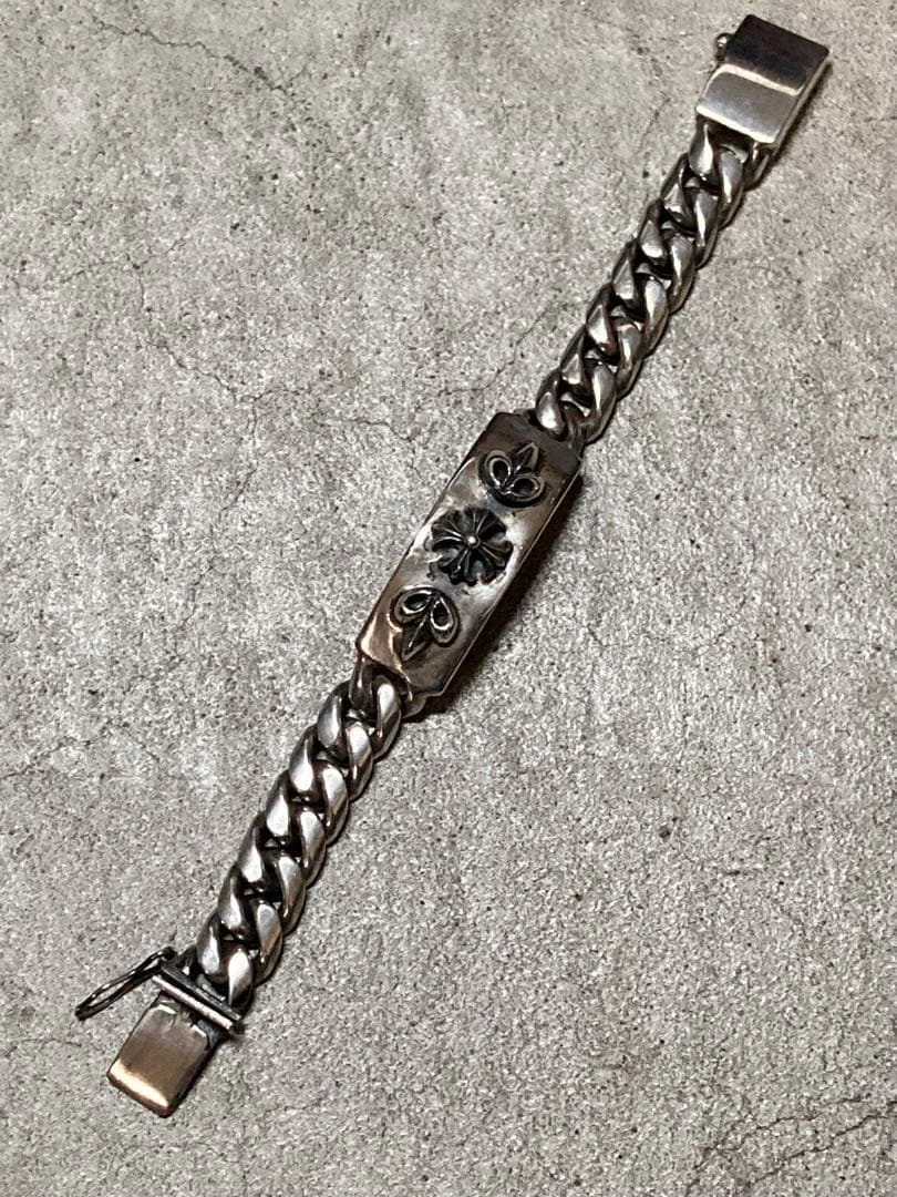 [4] Silver925 / 115g Cross ID極太喜平 ブレスレット