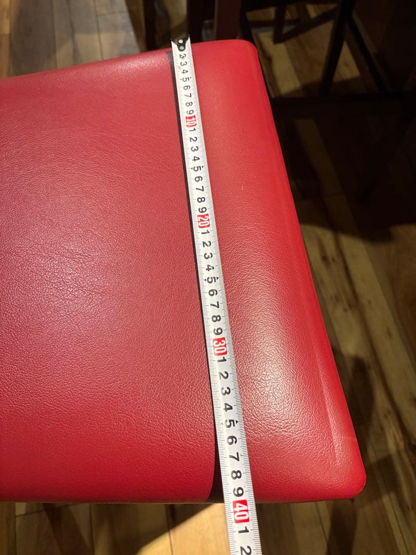 居酒屋向き9脚セット 赤いレザー風バースタイルチェア