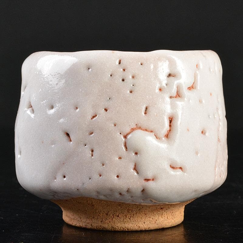 茶道具　加藤唐九郎　一無斎（一ム斎）作　志野　ぐい呑み　共布共箱　V　R7255