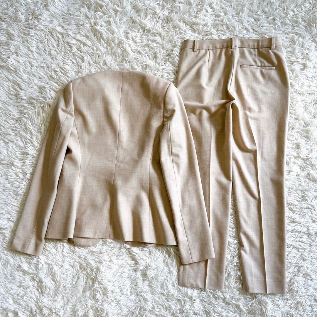 【セオリー】LIGHT SAXONY2 パンツスーツ ノーカラー パンツ