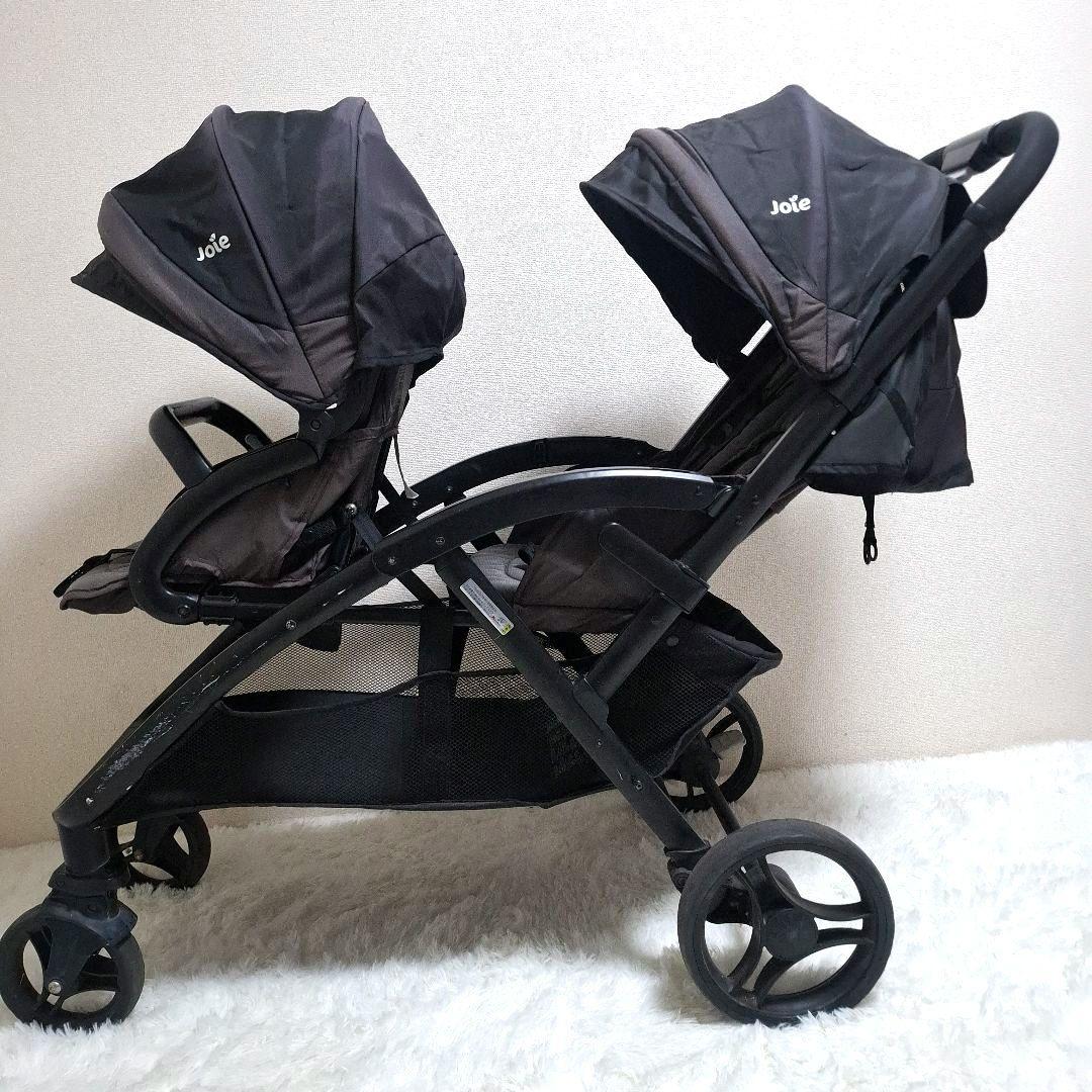 【全国一律送料無料】joie エヴァライトデュオ 二人乗りベビーカー ブラック