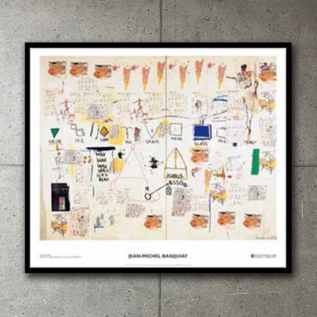 特別限定価格！額装品/Icarus Esso 1986/バスキア/ポスター