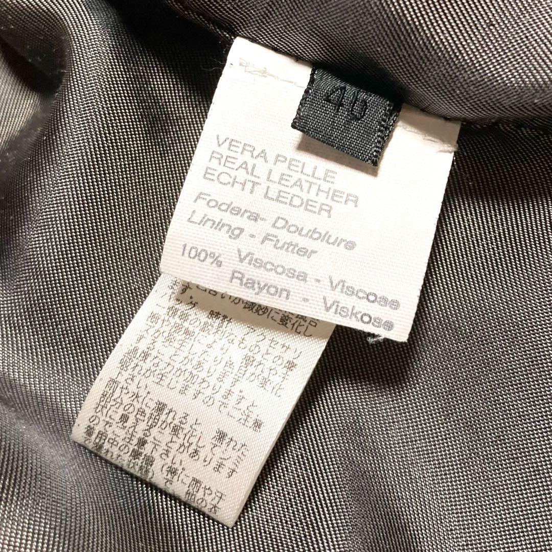 美品★クアトロッキ ビームス ラムレザー シングルライダース ダブルジップ 黒