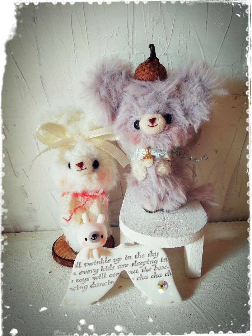 野ねずみさん♫編みぐるみ＋天使の羽飾り