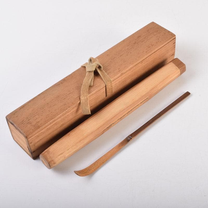 茶道具　千道安作　茶杓　共箱　V　9025