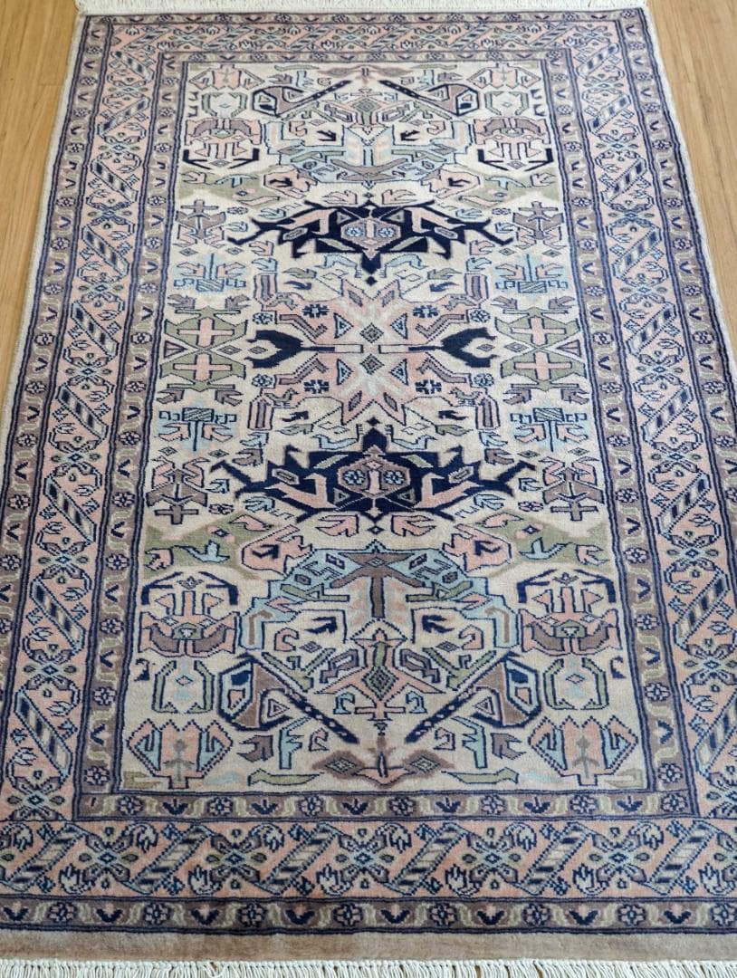 パキスタン手織り絨毯 トライバルラグ 160×98cm ウール