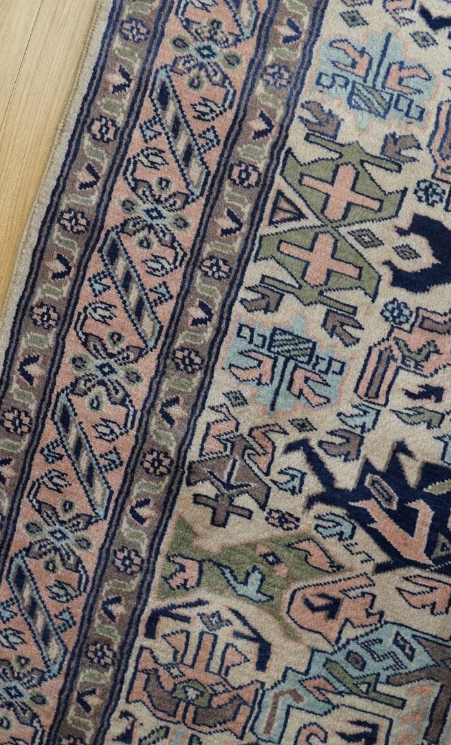 パキスタン手織り絨毯 トライバルラグ 160×98cm ウール