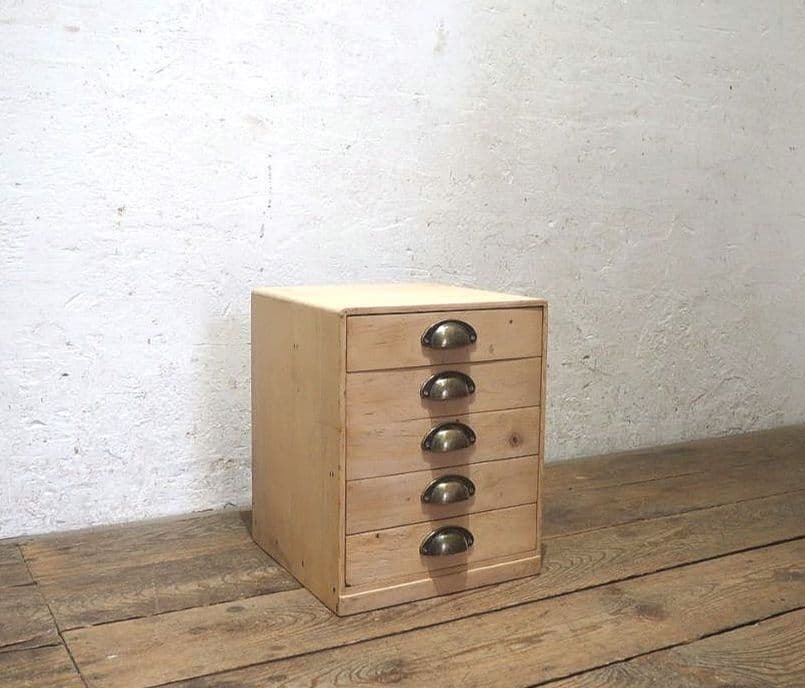 1371 レトロな小引き出し　収納棚　書類ケース　古家具　古道具　ヴィンテージ