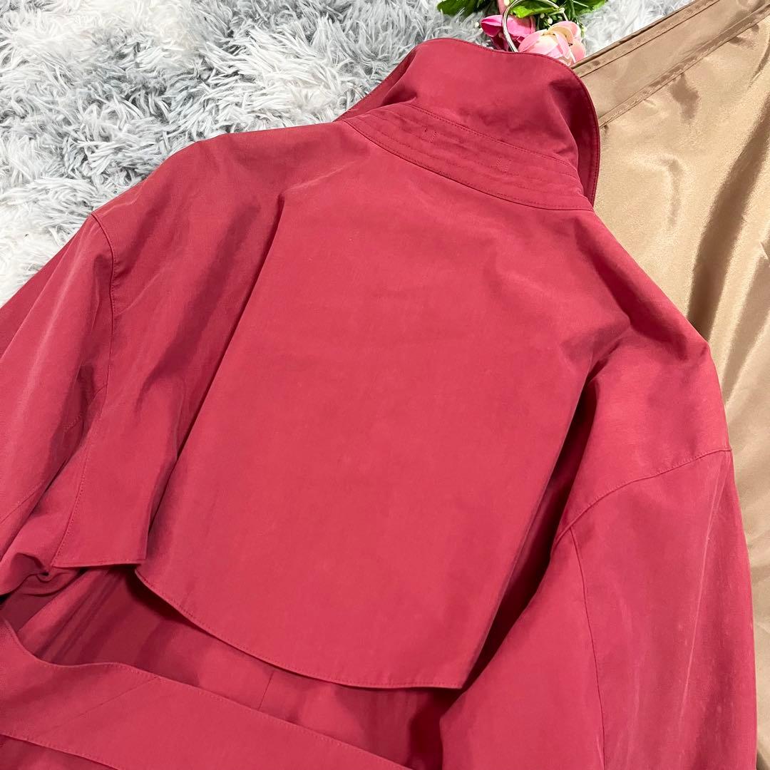 Burberrs トレンチコート　ノバチェック　赤　金ボタン　ベルト付き　9AR