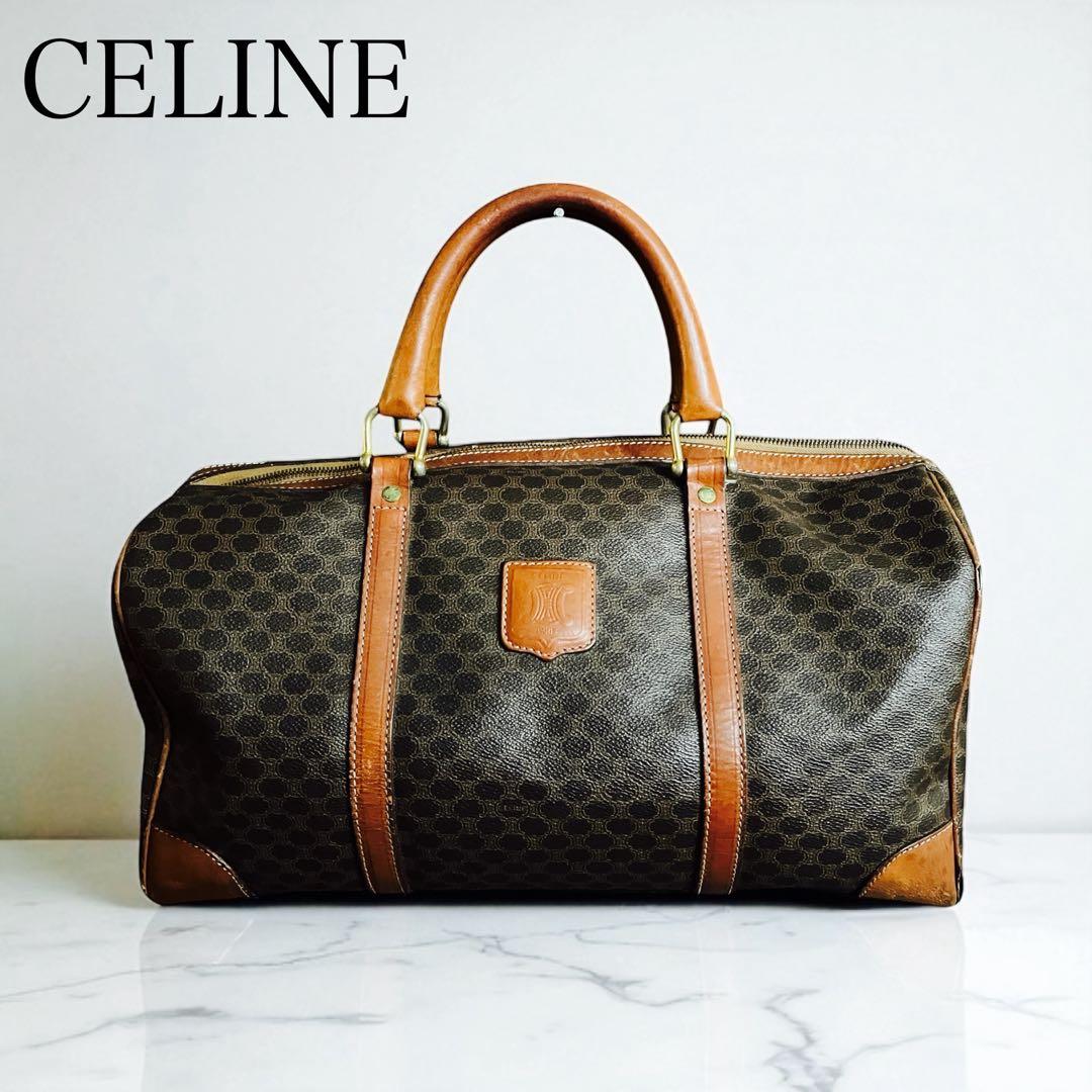 希少】CELINE セリーヌ マカダム柄 ボストンバッグ 大容量刻印あり