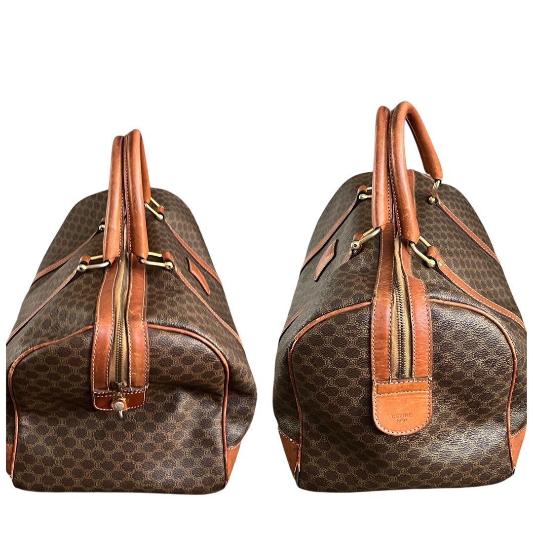 希少】CELINE セリーヌ マカダム柄 ボストンバッグ 大容量刻印あり