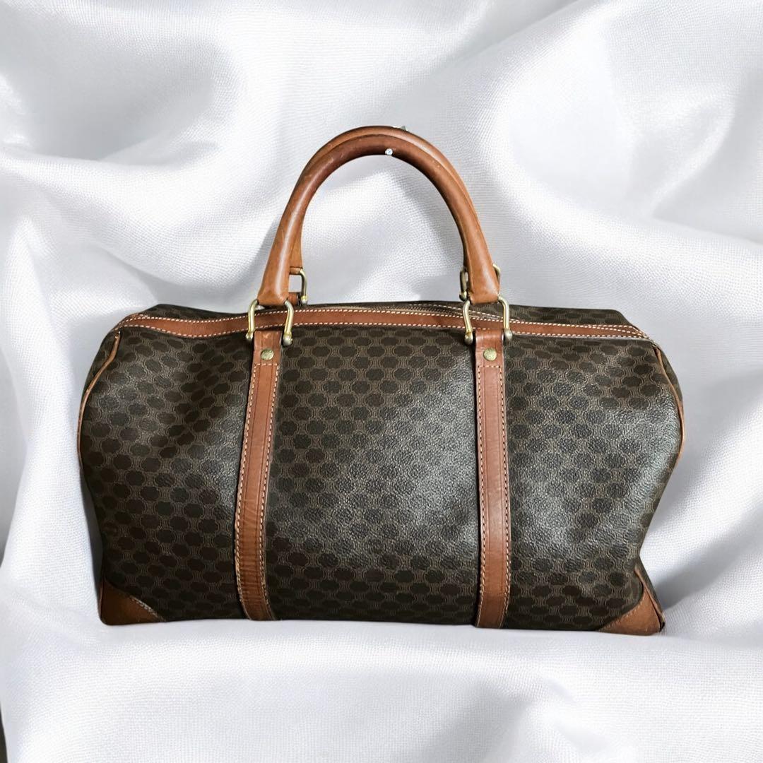 希少】CELINE セリーヌ マカダム柄 ボストンバッグ 大容量刻印あり