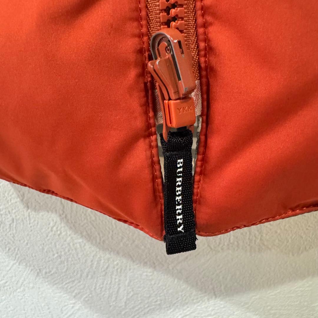 Burberry バーバリー ダウンベスト リバーシブル ノバチェック 赤